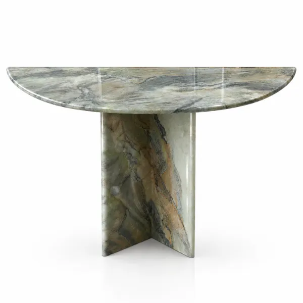 Verona Console Table UAE | Demi-Lune Marble Console