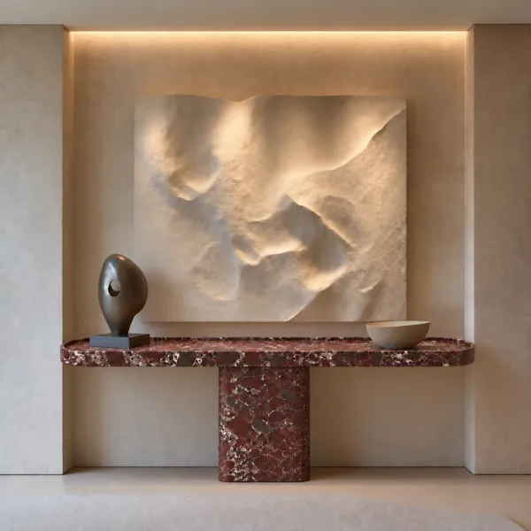 Cherry Console Table | Natural Marble 200x40x76cm