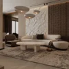 Travia Oval Coffee Table | Raw Travertine Stone