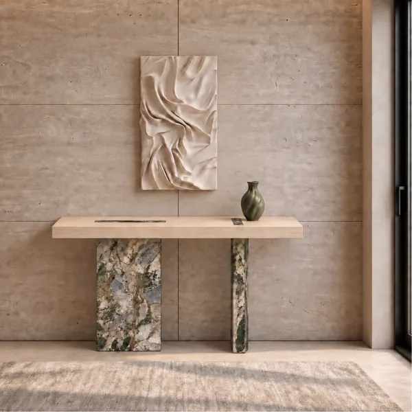 Novia Console Table | Travertine & Natural Stone