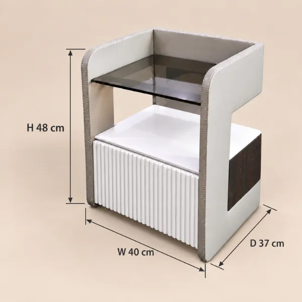 Elodie Night Table | Upholstered Bedside Table