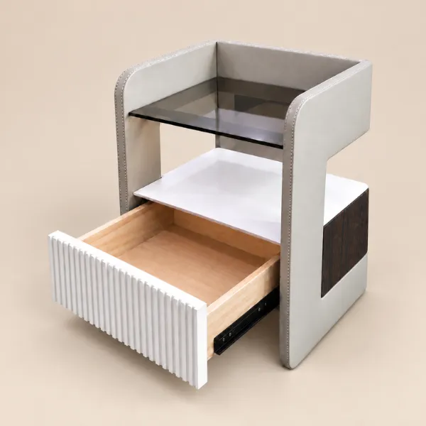 Elodie Night Table | Upholstered Bedside Table