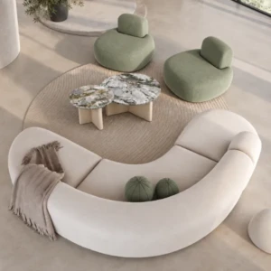 Greece Coffee Table – Faux Marble Nesting Set UAE
