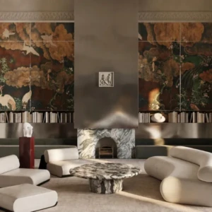GREENA COFFEE TABLE - NATURAL MARBLE STATEMENT FOR MODERN INTERIORS