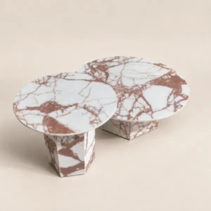 Hexa Coffee Table | Marble Nesting Table Set
