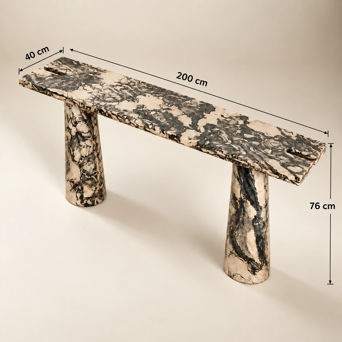 Lumi Marble Console Table | 200 cm Natural Stone Furniture