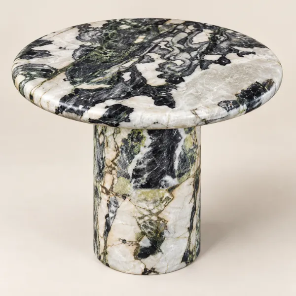 Lumina Side Table | Natural Marble Pedestal Table