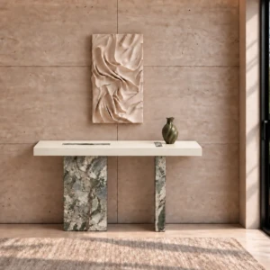 NOVIA CONSOLE TABLE -WHERE MARBLE MEETS WOOD