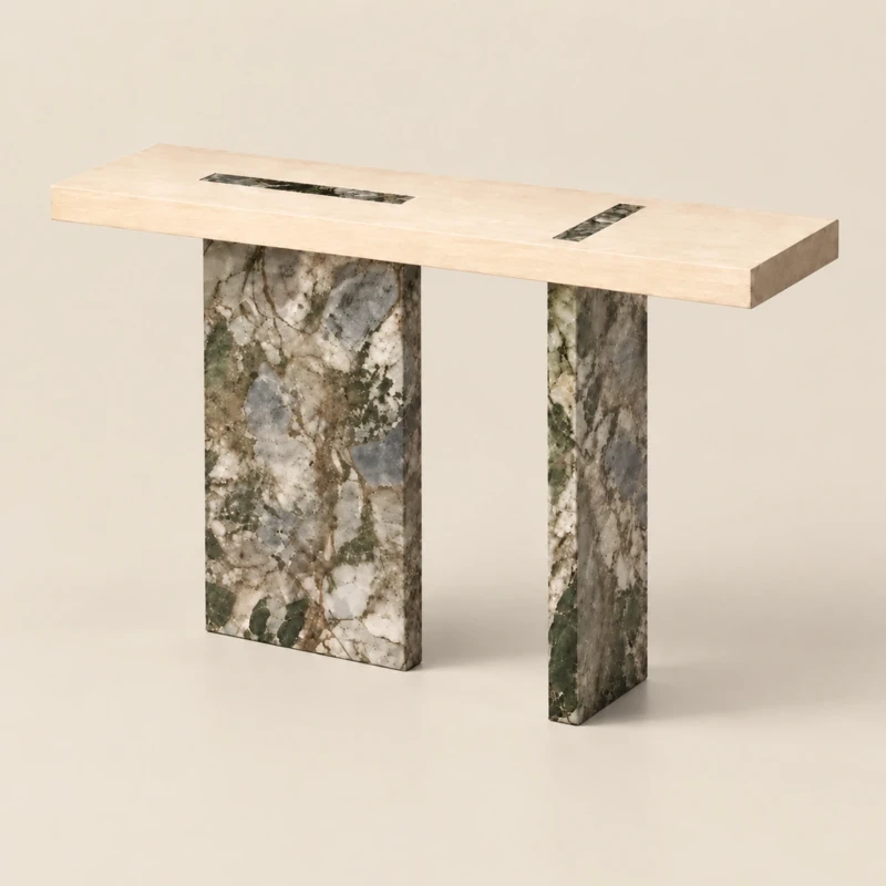 Novia Console Table | Travertine & Natural Stone