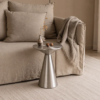 Silvia Side Table – Brushed Silver Iron Side Table - luxury furniture Dubai UAE