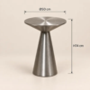 Silvia Side Table – Brushed Silver Iron Side Table - luxury furniture Dubai UAE