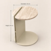 Splice Side Table | Faux Marble Sculptural Accent Table 2026 Luxury