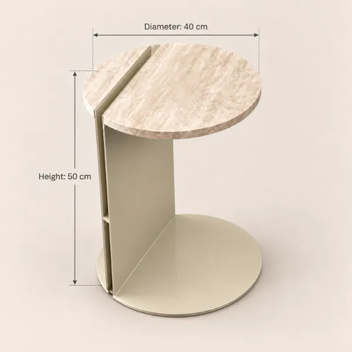 Splice Side Table | Faux Marble Sculptural Accent Table 2026 Luxury