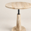 Travia Side Table – Round Travertine Side Table - luxury furniture Dubai UAE