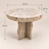 Travina Side Table – Round Travertine Side Table - luxury furniture Dubai UAE