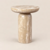 Travo Round Side Table | Natural Travertine Stone Accent Table
