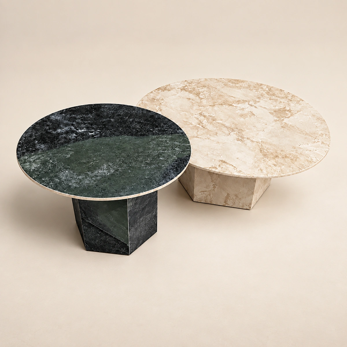 Roccia Coffee Table Set | Botanic Green Sintered Stone