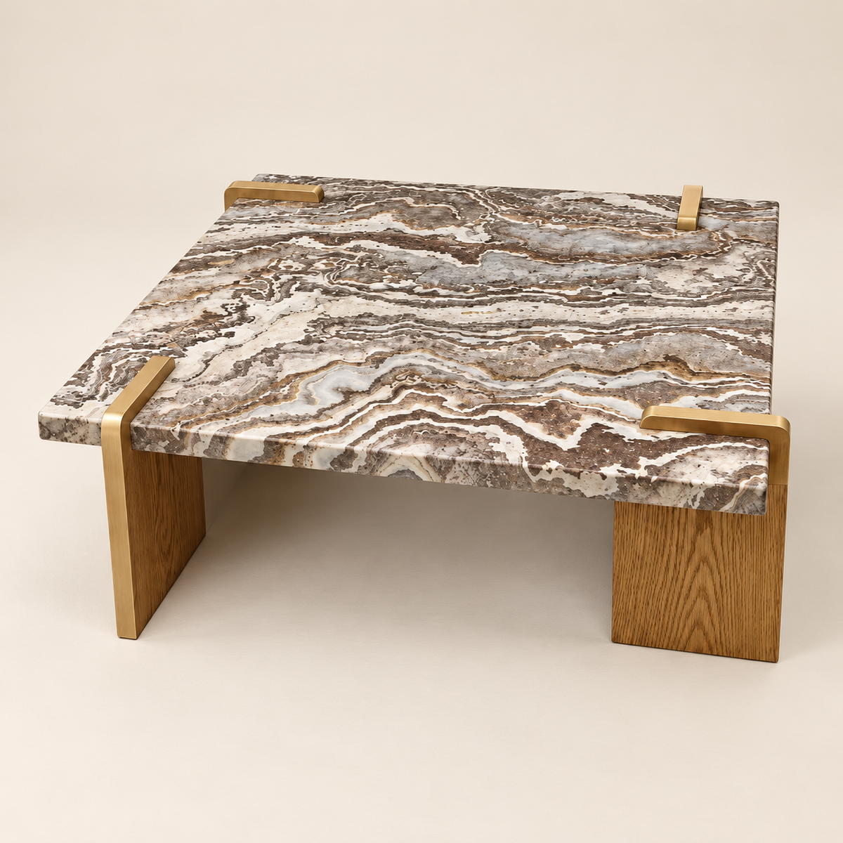 Roccia Coffee Table Set | Botanic Green Sintered Stone