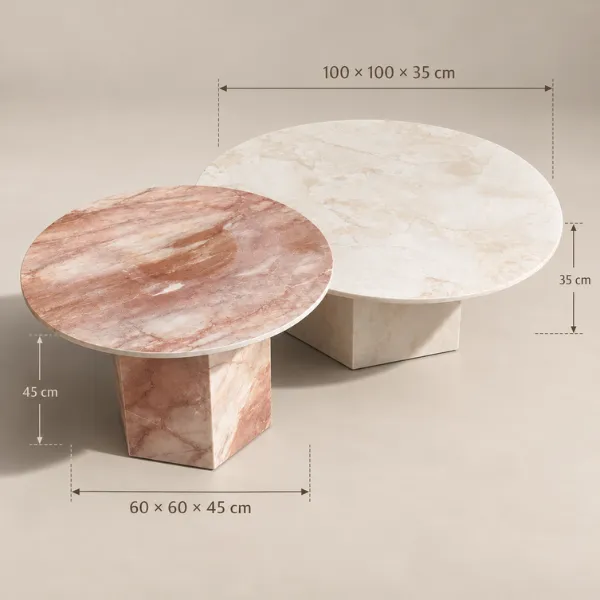 Marbella Coffee Table | Round Sintered Stone Top
