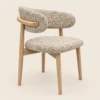 ARVO Dining Chair | Fabric & Rubber Wood Dining Chair UAE | Majestic Home