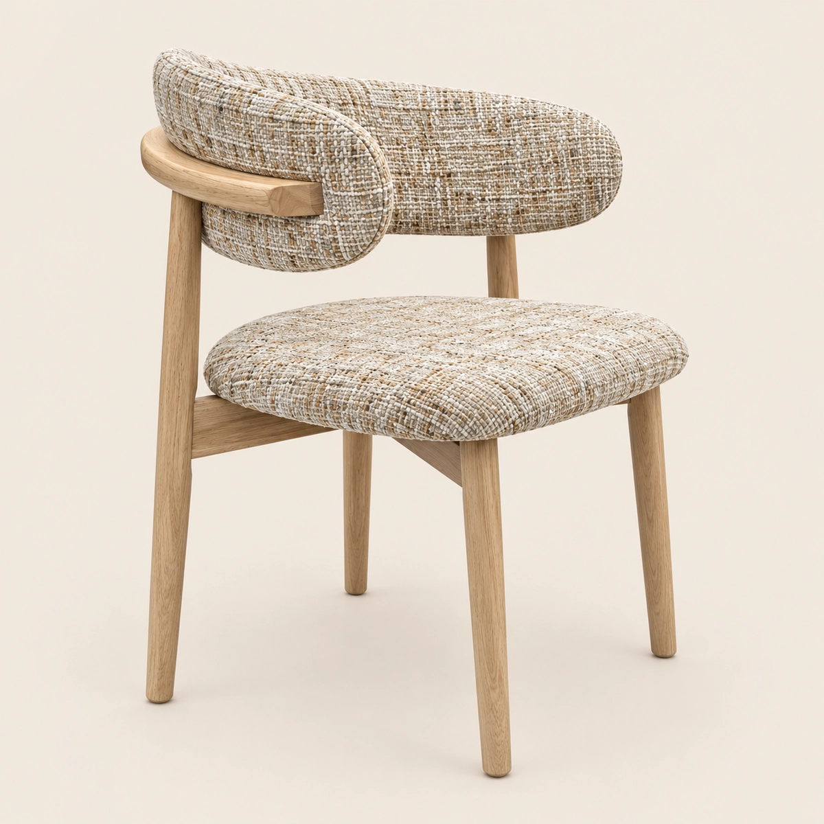 ARVO Dining Chair | Fabric & Rubber Wood Dining Chair UAE | Majestic Home