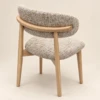 ARVO DINING CHAIR - FABRIC & RUBBER WOOD - luxury furniture Dubai UAE