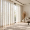 Ayla Ivory Sheer Curtain | Airy Linen-Look with Slub Detail
