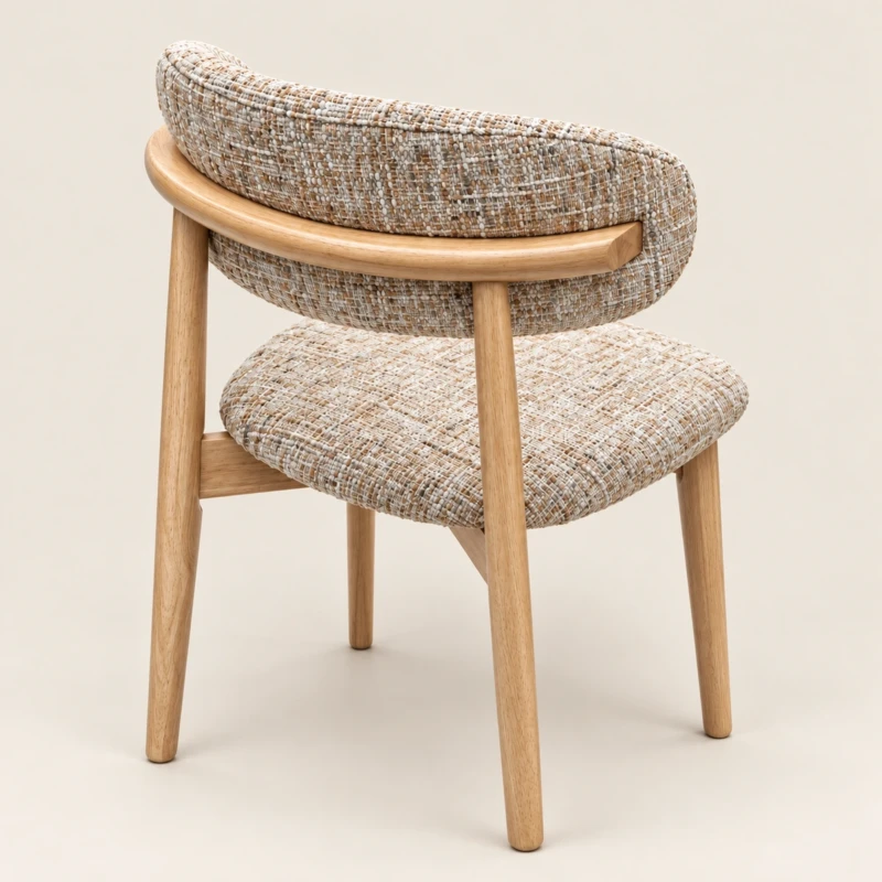 Arvo Dining Chair – Fabric & Rubber Wood | Majestic Home UAE