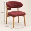 CHERRY DINING CHAIR - FABRIC & WOOD - luxury furniture Dubai UAE