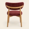 Burgundy Dining Chair | Upholstered Rubber Wood Chair