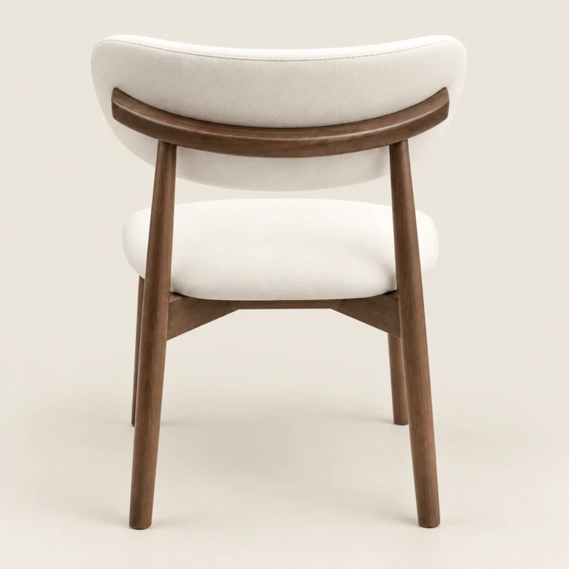 Caly Dining Chair – Fabric & Rubber Wood | Majestic Home UAE