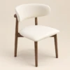 CALY Dining Chair | Upholstered Rubber Wood Chair for Modern Homes