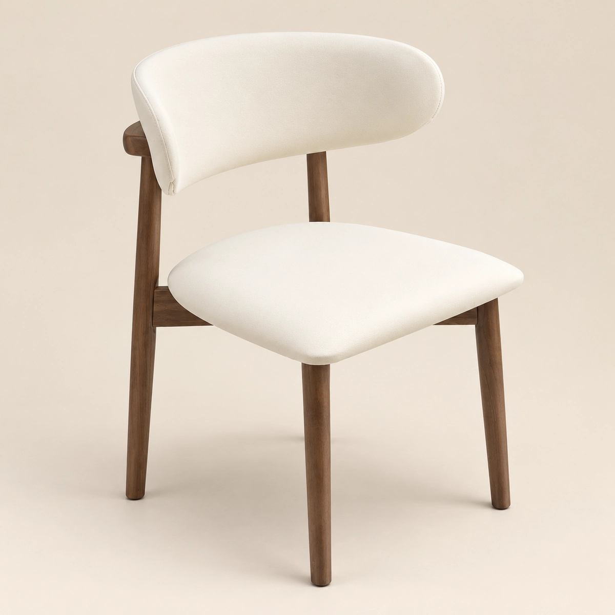 CALY Dining Chair | Upholstered Rubber Wood Chair for Modern Homes