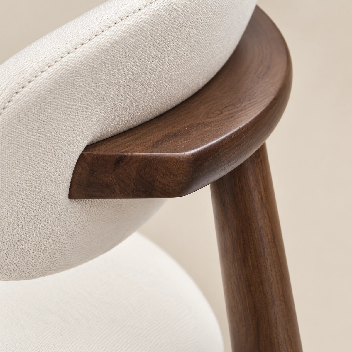 CALY Dining Chair | Upholstered Rubber Wood Chair for Modern Homes