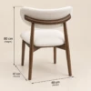 CALY Dining Chair | Upholstered Rubber Wood Chair for Modern Homes