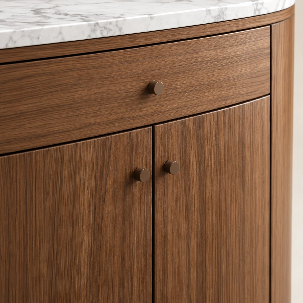 Laura Buffet Cabinet with Marble-Look Top | Majestic Home