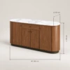 Laura Buffet Cabinet with Marble-Look Top | Majestic Home