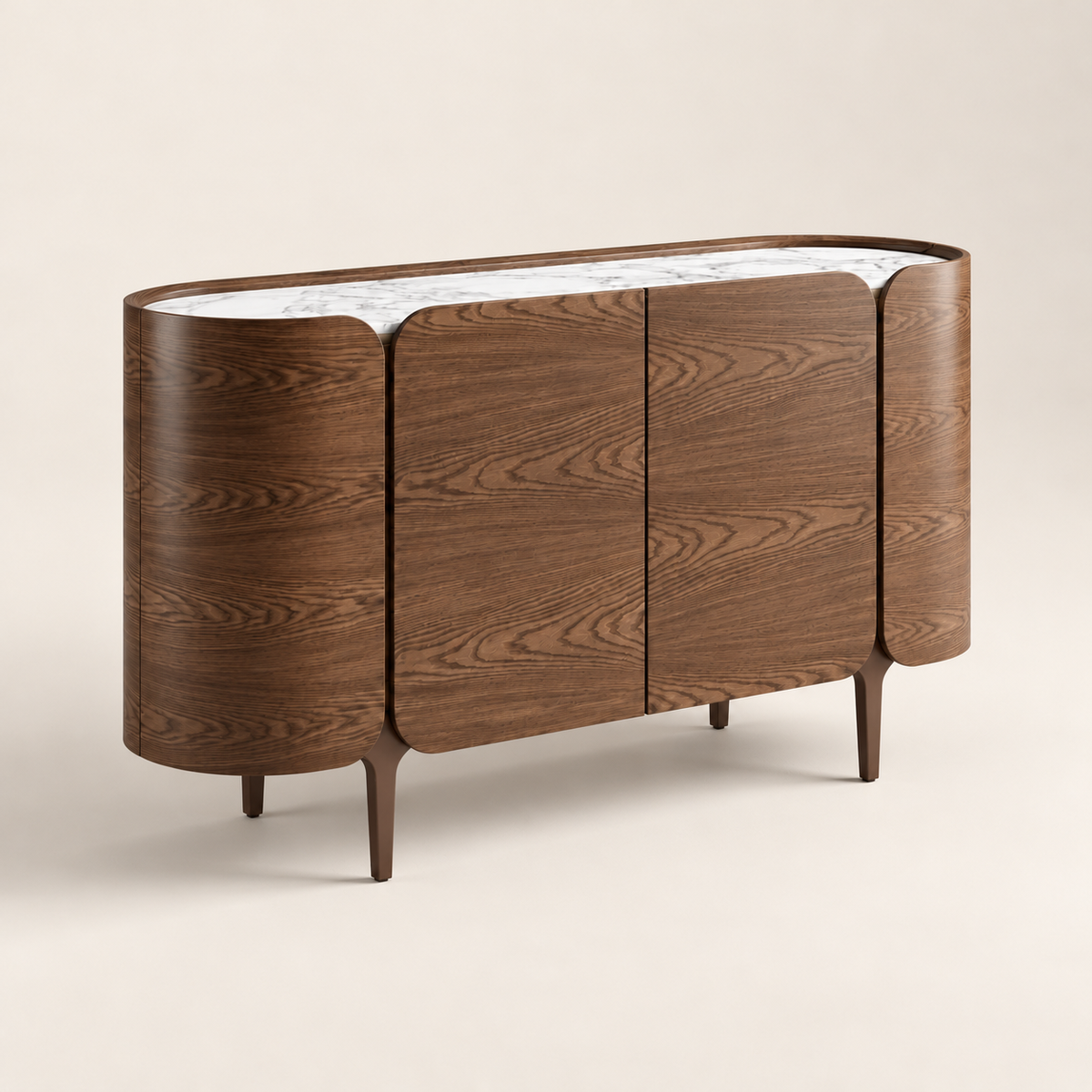 Zoe Rounded Buffet Cabinet for UAE Homes | Majestic Home