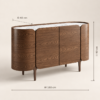 Zara Buffet Cabinet with Curved Design | Majestic Home