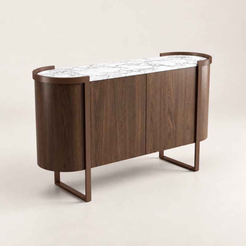 Zara Buffet Cabinet with Curved Design | Majestic Home
