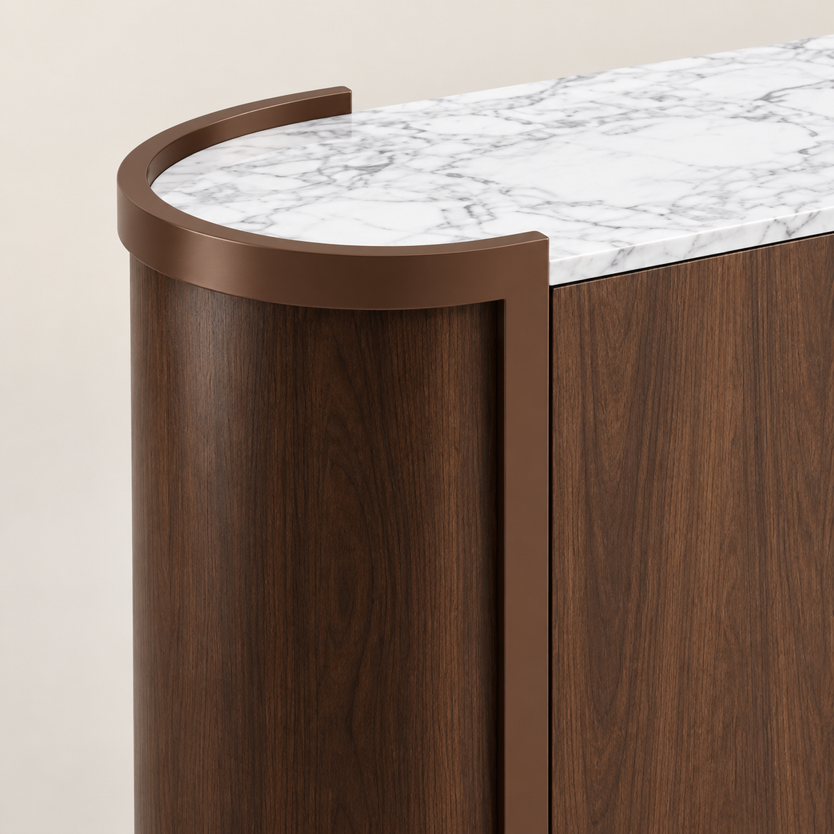 Zara Buffet Cabinet with Curved Design | Majestic Home
