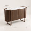 Zara Buffet Cabinet with Curved Design | Majestic Home