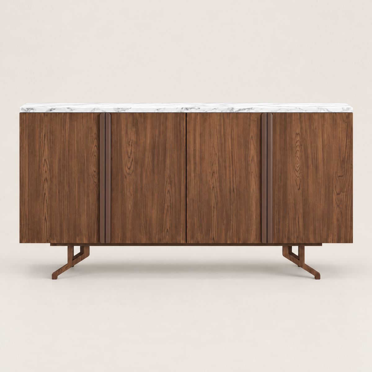 Zena Buffet Cabinet with Marble-Look Top | Majestic Home