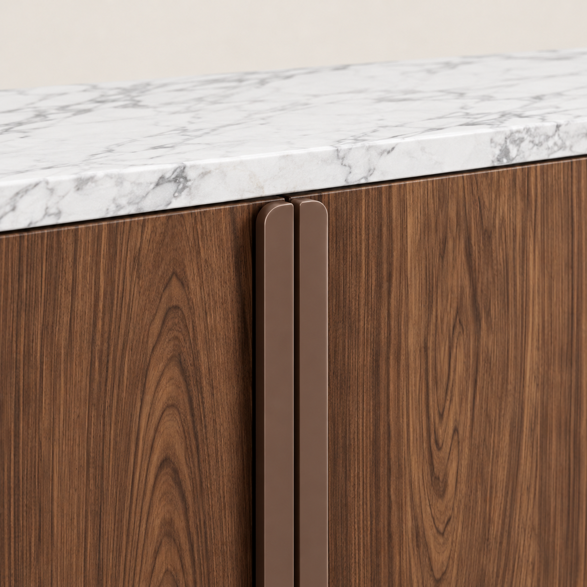 Zena Buffet Cabinet with Marble-Look Top | Majestic Home