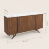 Zena Buffet Cabinet with Marble-Look Top | Majestic Home