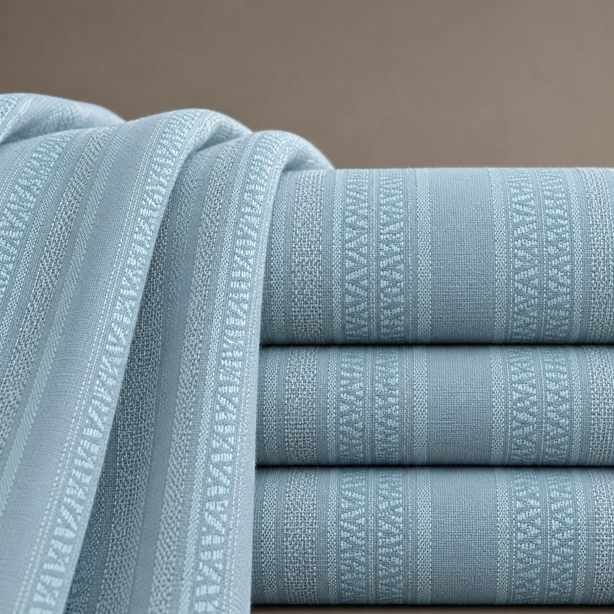 Lumi Textured Stripe Curtains UAE | Four Elegant Shades