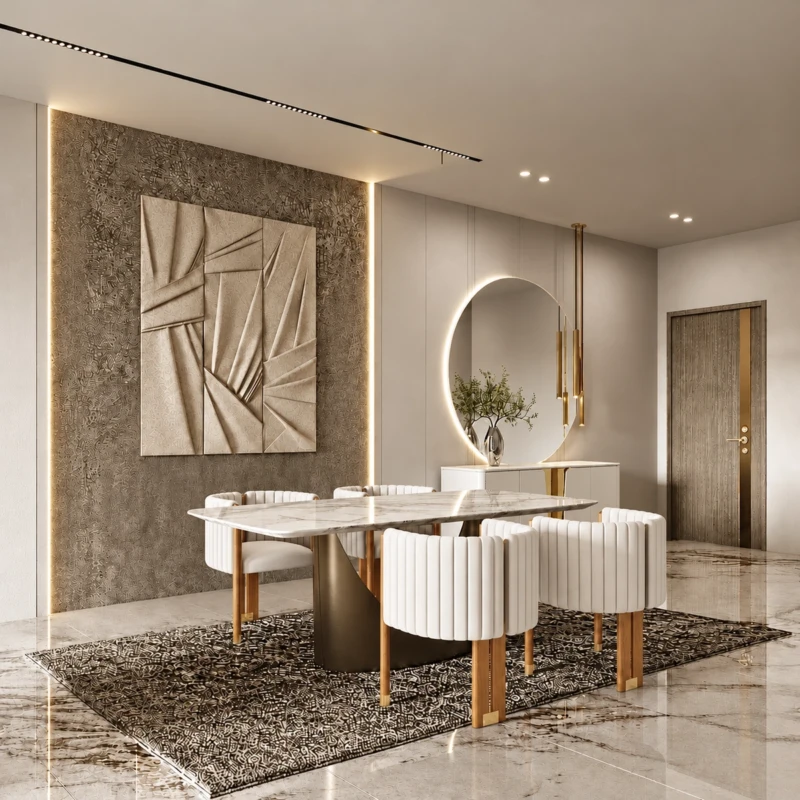 Aveline Beige Ash Wood & Faux Leathered Dining Chair