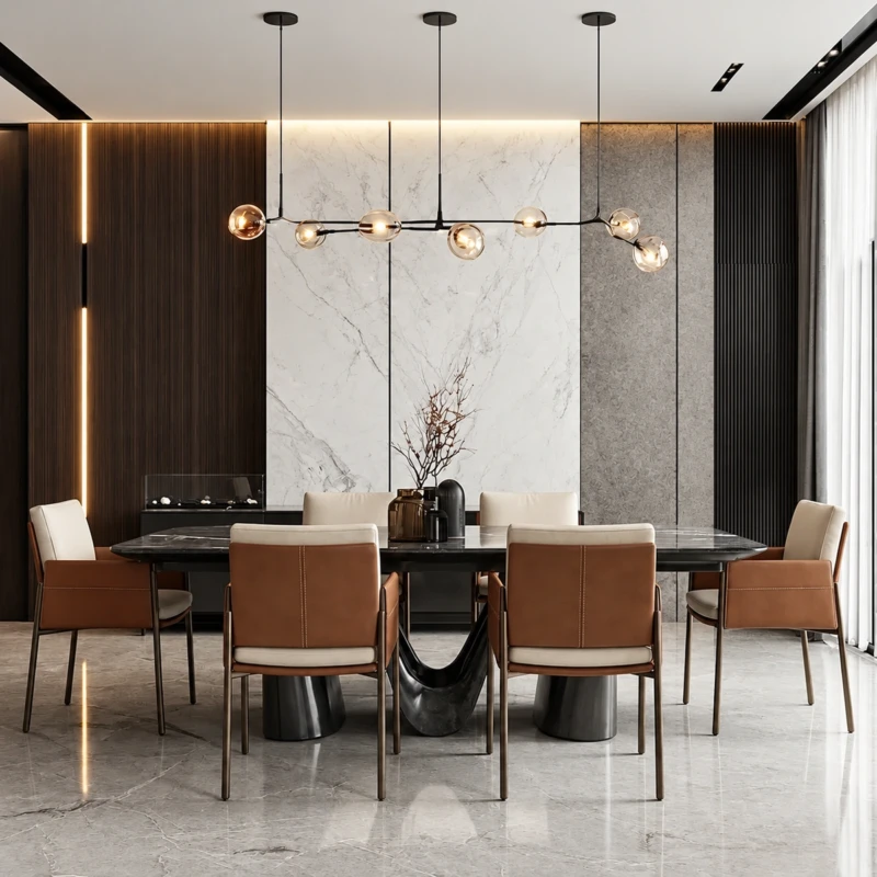 Avilar Modern Fabric Dining Chair | Majestic Home UAE