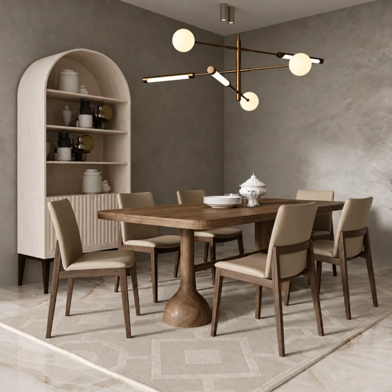 Kano Walnut Dining Chair with Veneered Wood | Majestic Home