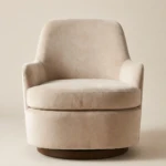 Lana Beige Leisure Chair HD Sponge with Steel Base